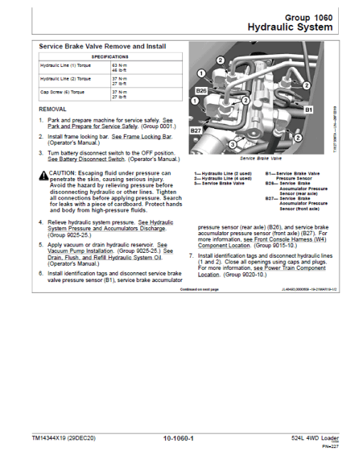 John Deere 524L 4WD Loader Repair Technical Manual (S.N after F693054 - ) - Image 5