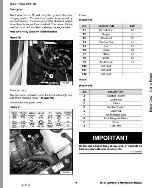 Bobcat MT85 Mini Track Loader Service Repair Manual - Image 5