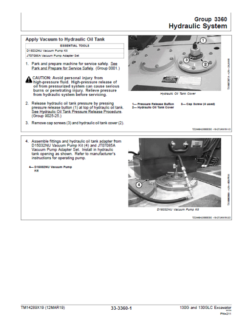 John Deere 130G, 130GLC Excavator Technical Manual (SN. D040001-) - Image 4