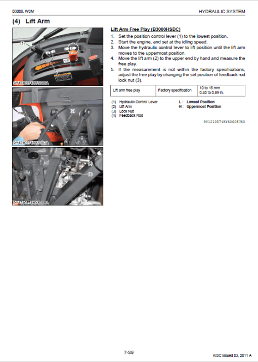 Kubota B3000 Tractor Workshop Service Manual - Image 5