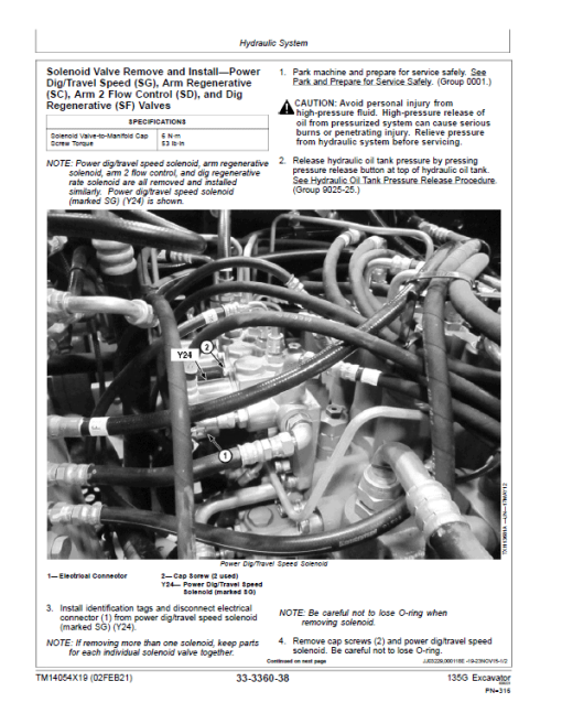 John Deere 135G Excavator Repair Technical Manual (SN. F500001-) - Image 4