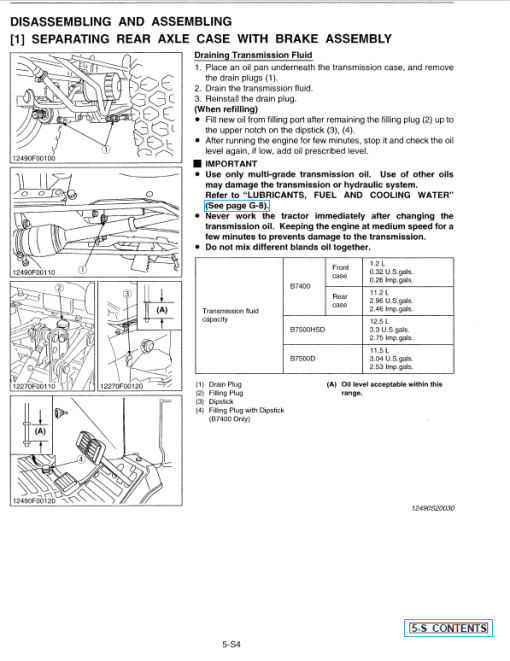 Kubota B7400, B7500 Tractor Workshop Service Manual - Image 5