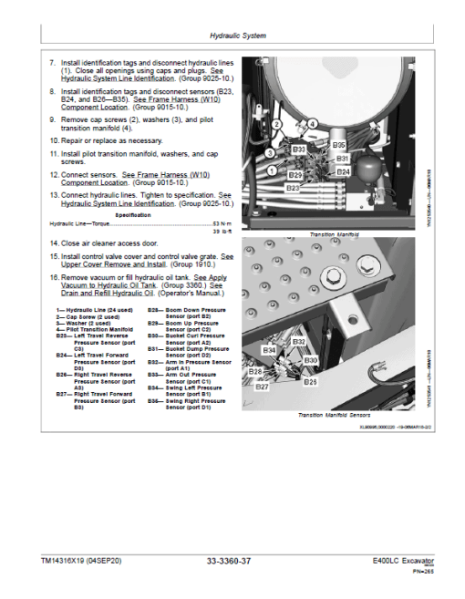 John Deere E400LC Excavator Repair Technical Manual (SN. C600002 & D600002 -) - Image 4