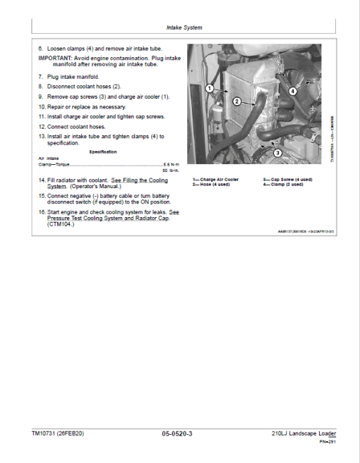 John Deere 210LJ Landscape Loader Repair Technical Manual - Image 5