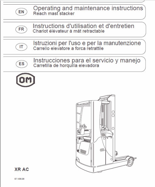 OM Pimespo XRac Reach Trucks Workshop Repair Manual - Image 5