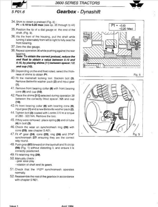 Massey Ferguson 3610, 3630, 3650, 3655 Tractor Service Manual - Image 5