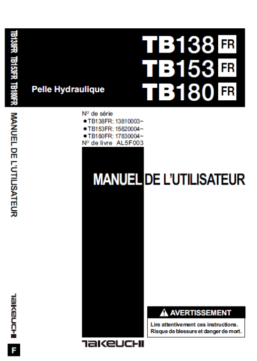 Takeuchi TB138 Compact Excavator Service Manual - Image 4