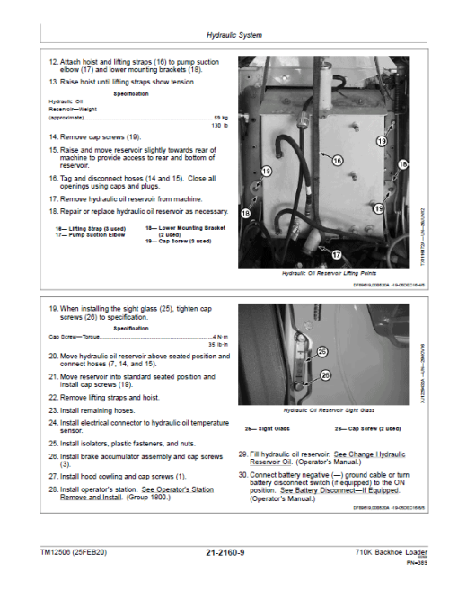 John Deere 710K Backhoe Loader Repair Technical Manual (S.N after E219607 - ) - Image 5