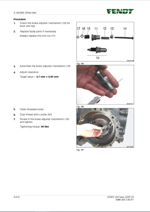 Fendt 207, 208, 209, 210, 211 Vario VFP S3 Tractors Workshop Repair Manual - Image 5