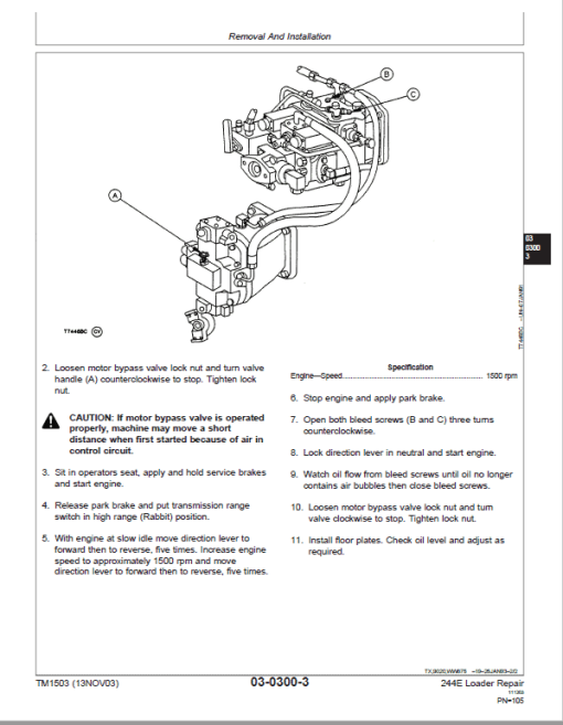 John Deere 244E Loader Repair Technical Manual - Image 5