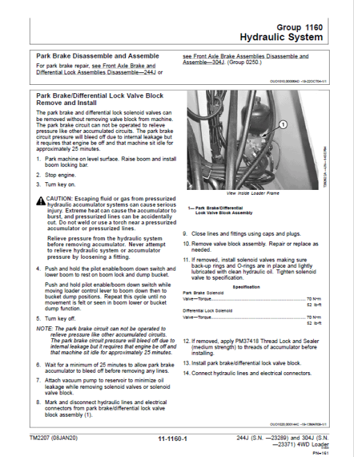 John Deere 244J, 304J 4WD Loader Technical Manual (SN. before 23289) - Image 5