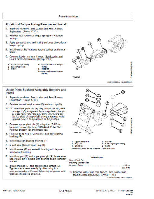 John Deere 304J 4WD Loader Technical Manual (SN. from 23372) - Image 5