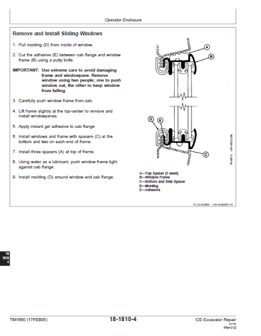 John Deere 120 Excavator Repair Technical Manual - Image 5