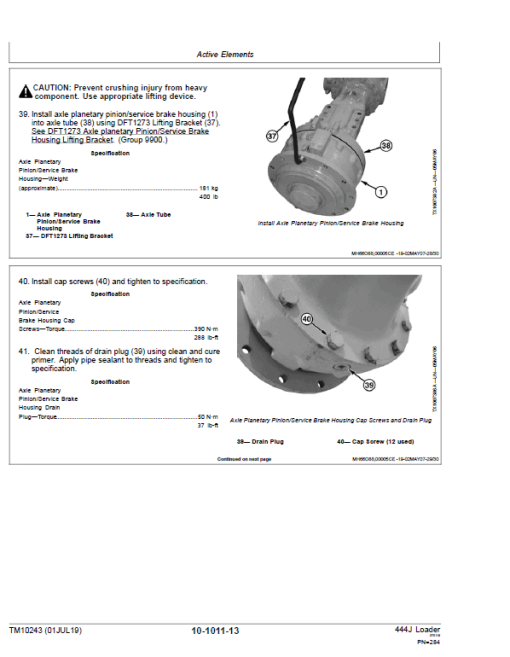 John Deere 444J Loader Repair Technical Manual (SN. after 611275) - Image 4