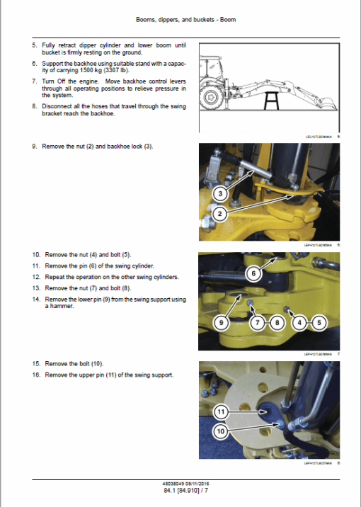 New Holland B95C, B95C TC, B95C LR Backhoe Loader Service Manual - Image 5