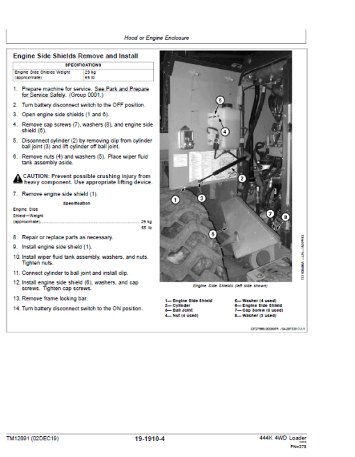 John Deere 444K 4WD Loader Engine 4045HDW56 iT4 Technical Manual (SN. 642101 - 670307) - Image 4