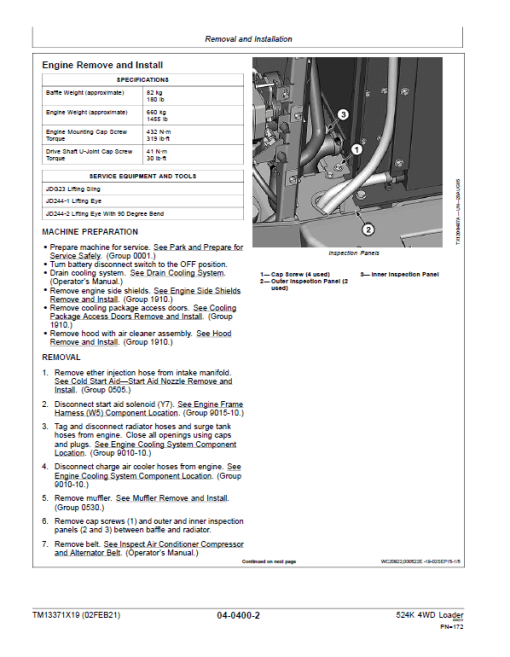 John Deere 524K 4WD Loader Technical Manual (SN. D670308 - D677548) - Image 5