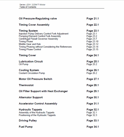 OM Pimespo LDW 2204/T CHD Engine For Forklift Trucks Shop Manual - Image 8