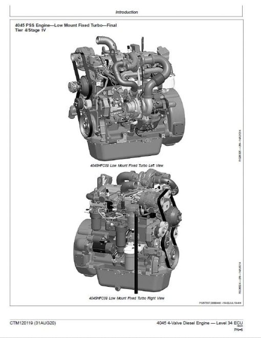 John Deere 4045 4-Valve Diesel Engine Level 34 ECU Service Repair Manual (CTM120119) - Image 5