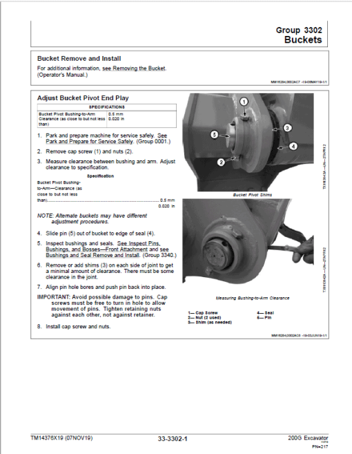 John Deere 200G Excavator Repair Technical Manual (S.N after D020101 - ) - Image 5