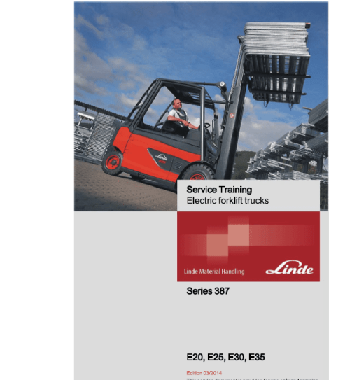 Linde Series 387 Electric Lift Truck: E20, E25, E30, E35 Workshop Service Manual - Image 6