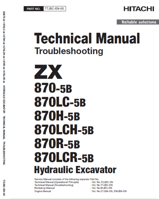 Hitachi ZX870-5B Excavator Service Repair Manual - Image 4