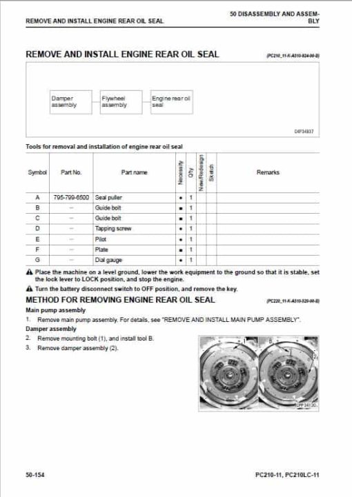 Komatsu PC210-11, PC210LC-11, PC210NLC-11, PC230NHD-11 Excavator Repair Manual - Image 5