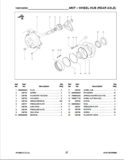 Gehl 480T Wheel Steer Loader Repair Service Manual - Image 5