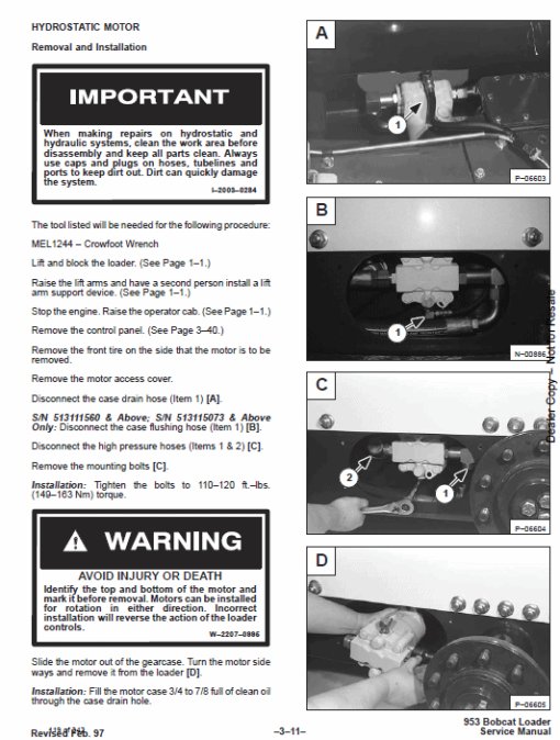 Bobcat 953 Skid-Steer Loader Service Manual - Image 4