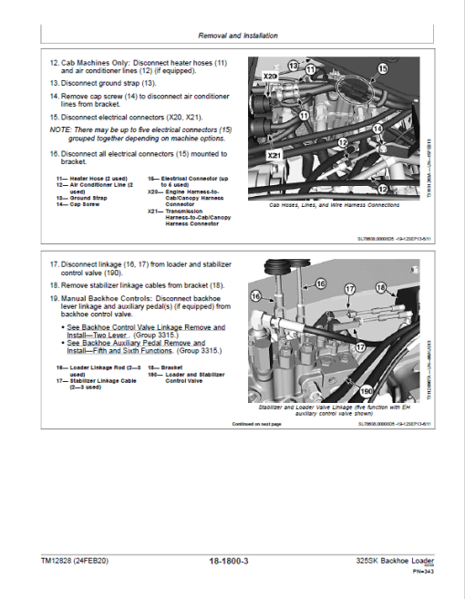 John Deere 325K Backhoe Loader Repair Technical Manual (S.N after C235589 - ) - Image 5