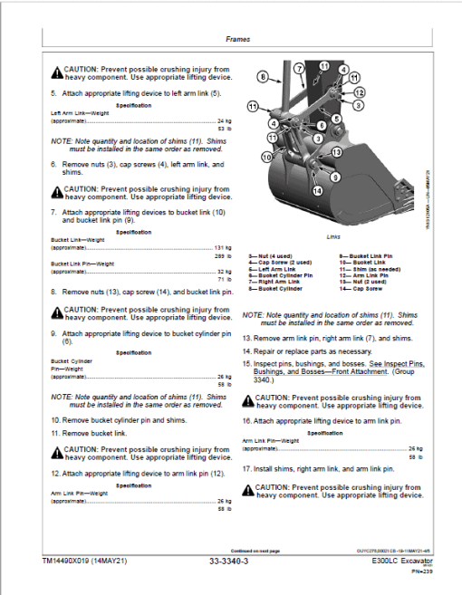 John Deere E300LC Excavator Repair Manual (S.N after C000001 - & D000001 - ) - Image 5