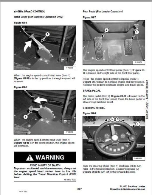 Bobcat BL370 (B-Series) Loader Service Repair Manual - Image 5