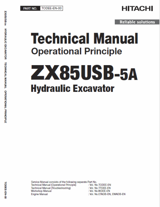 Hitachi ZX85USB-5A Excavator Service Repair Manual - Image 5