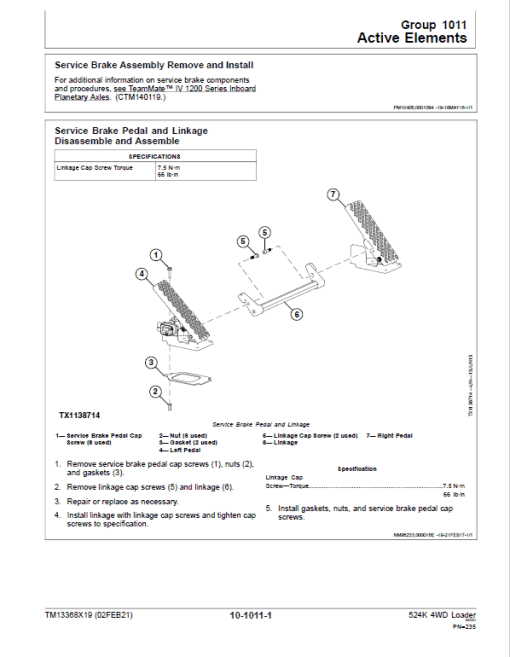 John Deere 524K 4WD Loader Technical Manual (SN. F670307 - F677548) - Image 5