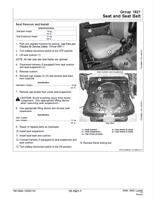 John Deere 544K 4WD Loader Technical Manual (SN. after E642665) - Image 5