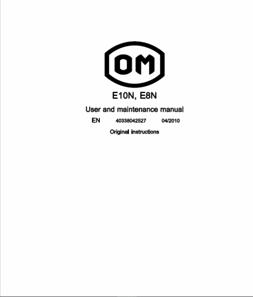 OM Pimespo E10N and E8N Series 4033 Workshop Repair Manual - Image 5