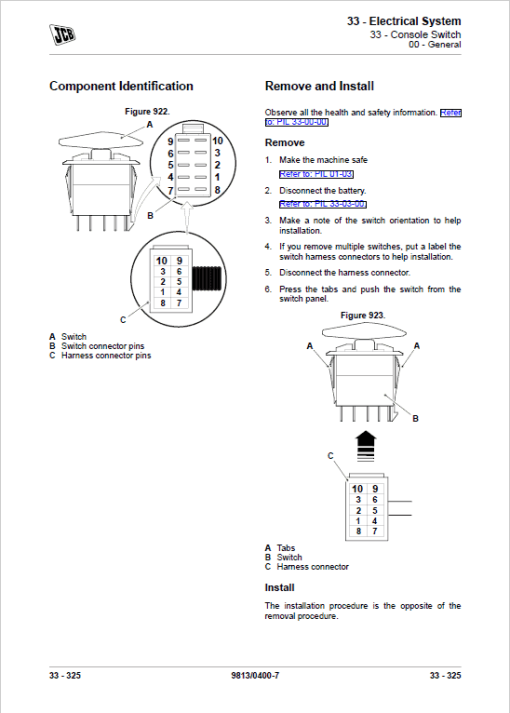 JCB JS140, JS200, JS205, JS215 Excavator Service Manual - Image 3