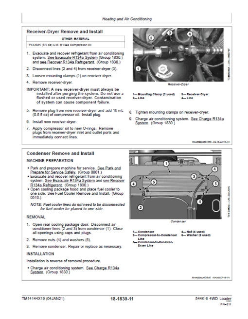 John Deere 544K-II 4WD Loader Technical Manual (SN. from F677549) - Image 5