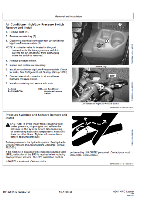 John Deere 624K 4WD Loader Technical Manual (SN. from F658065-F677548) - Image 5