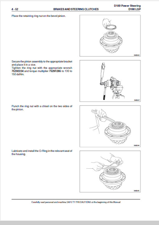 New Holland D180 LT, D180 XLT, D180 LGP Crawler Dozer Repair Service Manual - Image 6