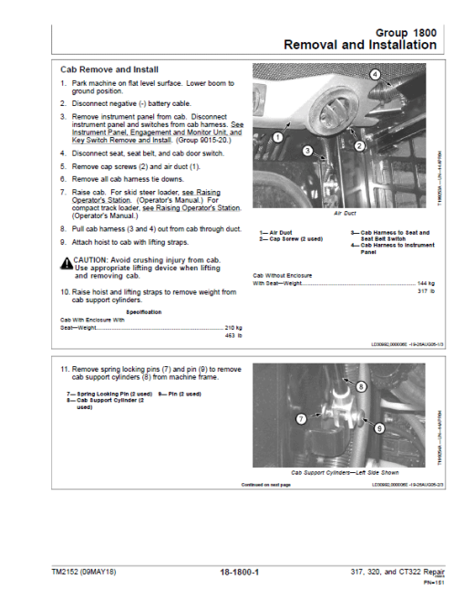 John Deere CT322 Compact Loader Repair Technical Manual - Image 5