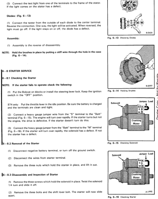 Bobcat 974 and 975 Loader Service Manual - Image 5