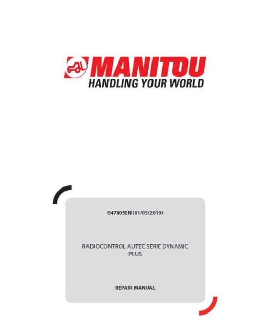 Manitou MHT 10230 Mining 129M ST4 S1, MHT-X 10230 Mining 129M ST3A S1 Telehandler Repair Manual - Image 2