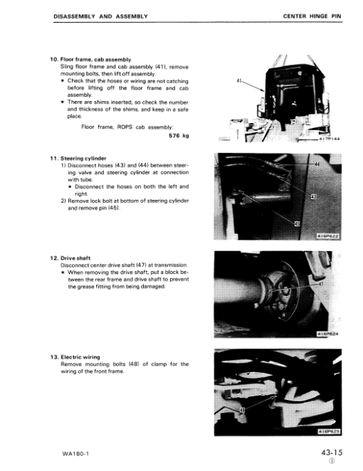 Komatsu WA180-1 Wheel Loader Service Manual - Image 5