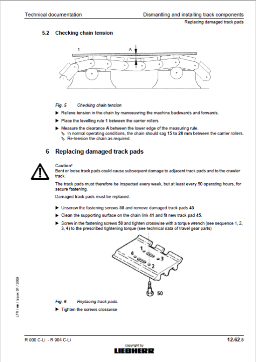 Liebherr R900C, R904C Litronic Excavator Service Manual - Image 5