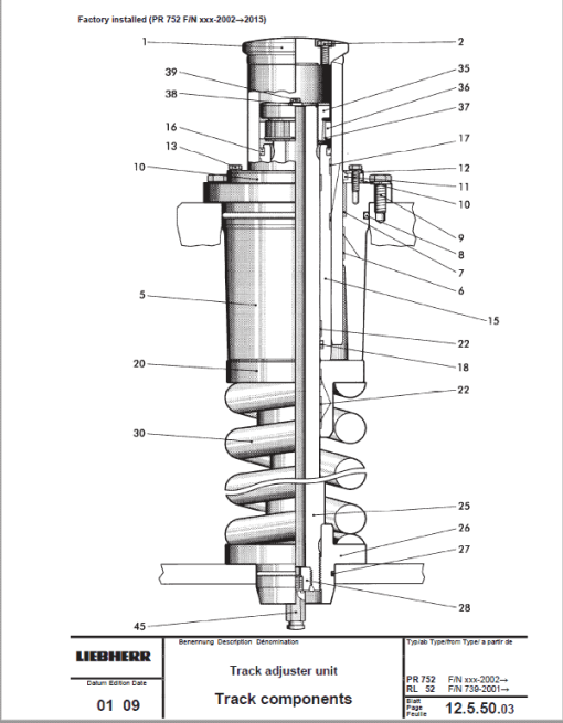 Liebherr RL 22B, RL 42B, RL 52 Pipe Layers Dozer Service Manual - Image 5