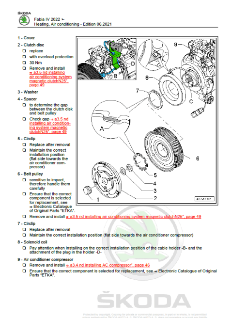 SKODA FABIA IV (PJ) Repair Service Manual - Image 5