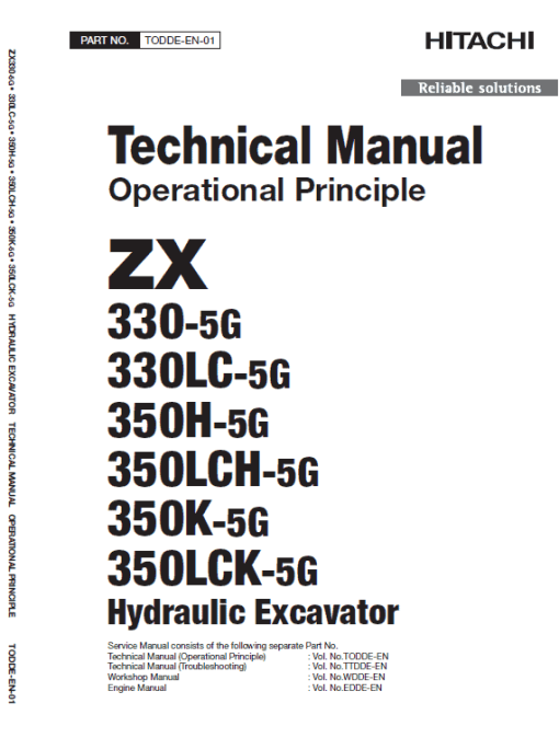 Hitachi ZX330-5G, ZX330LC-5G and ZX350LCH-5G ZAXIS Excavator Repair Manual - Image 4