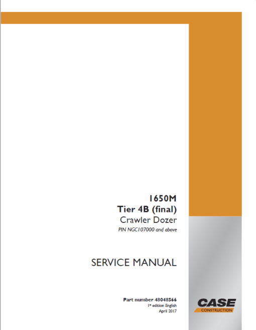 Case 1650M Crawler Dozer Service Manual - Image 4