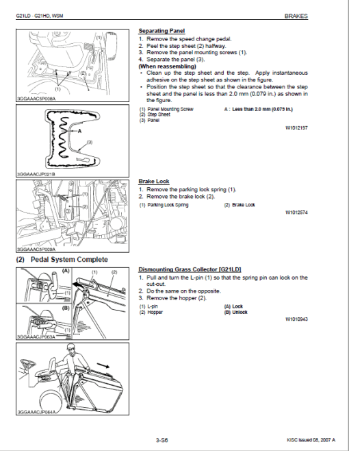 Kubota G21LD, G21HD Mower Workshop Service Manual - Image 5